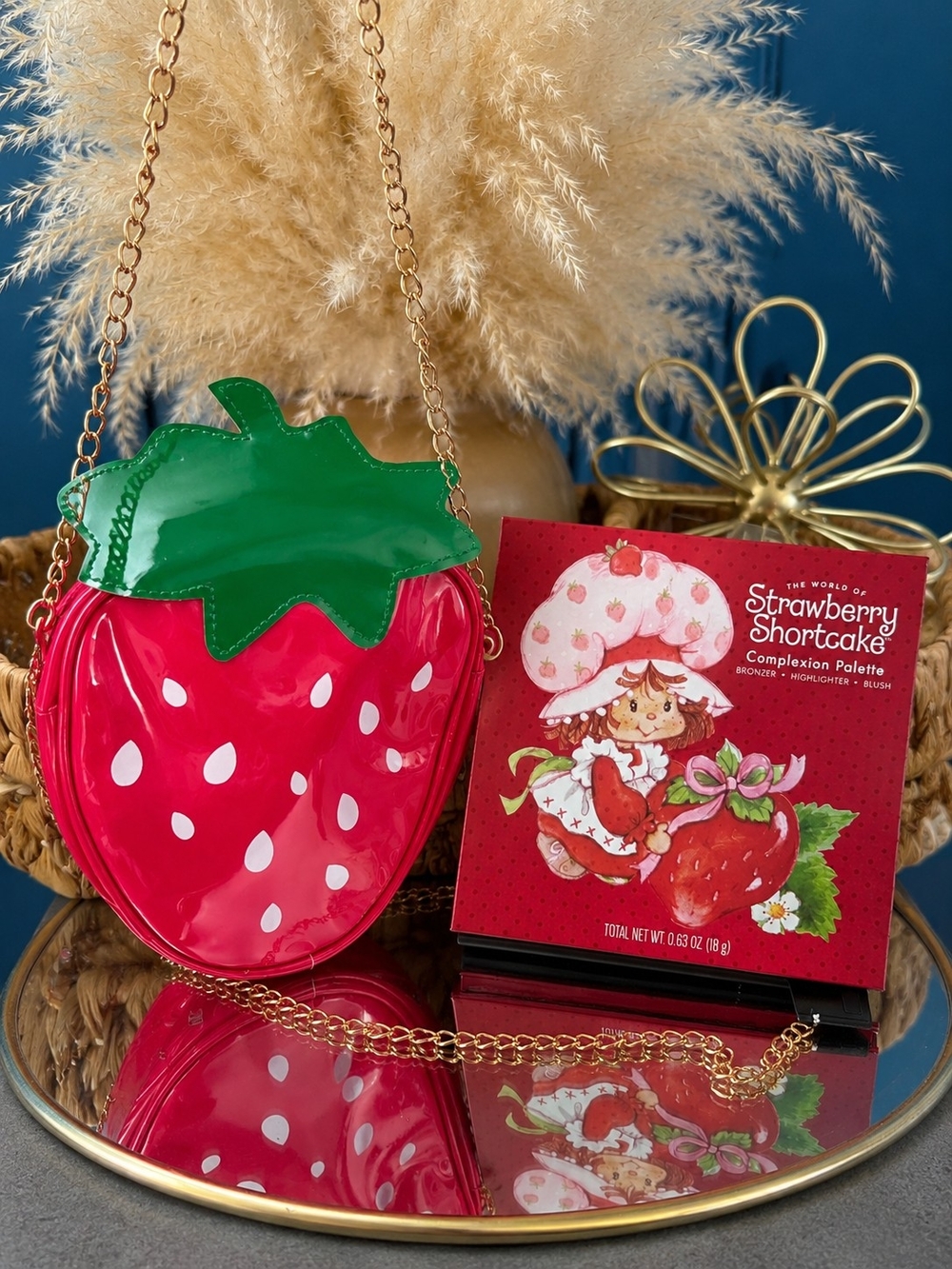 Strawberry Shortcake Makeup Palette + Strawberry Crossbody Bundle